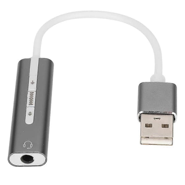 USB Ljudkort Aluminiumlegering Externt Datorljudkort för Alla Datorsystem 7.1 Stereo