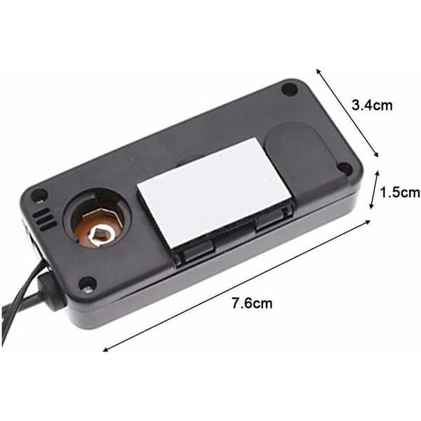 12V digitalt biltermometer. Innendørs og utendørs bruk. Mini bakgrunnsbelyst LCD-termometer.