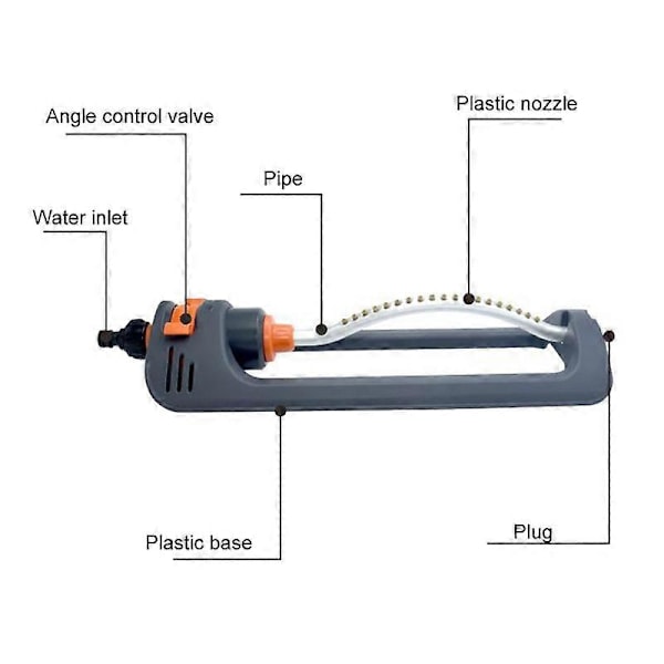 Automatisk sving sprinkler haveplæne vandingsdyse havesprinklerdyse automatisk sving sprinkler (19 huller)