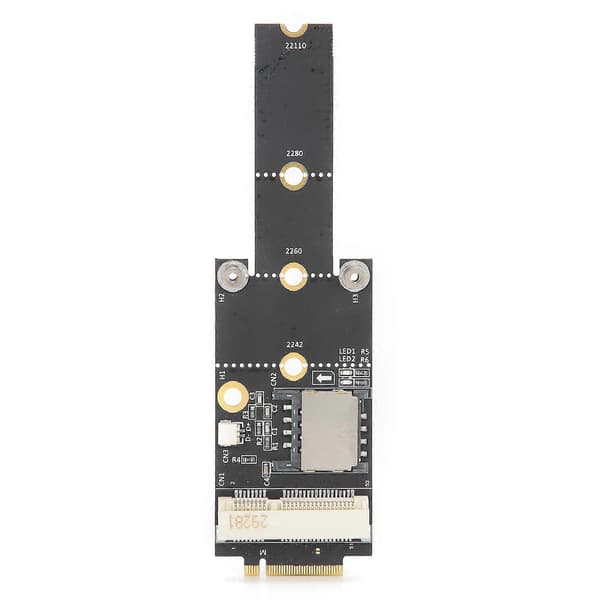 Adapterkort Mini PCIE till NGFF(M.2) Key M Nätverksomvandlare för Win10/8/7/2000/Linux