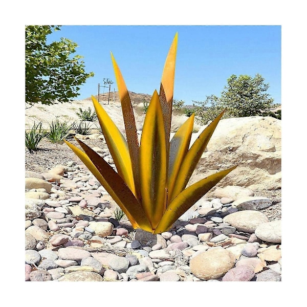Rustik Skulptur, DIY Jern Agave Planter Udendørs Have Æstetiske Skilte Terrasse Figurer Gård 27cm