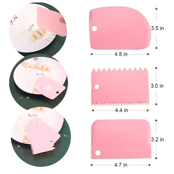 24st Silikonpåse Molds Rörmunstycken Baktillbehör Pink