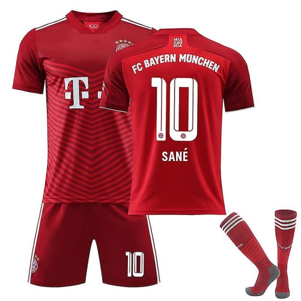 Bayern München hemmatröja nr 10 set fotboll Leroy Sane 18 kids