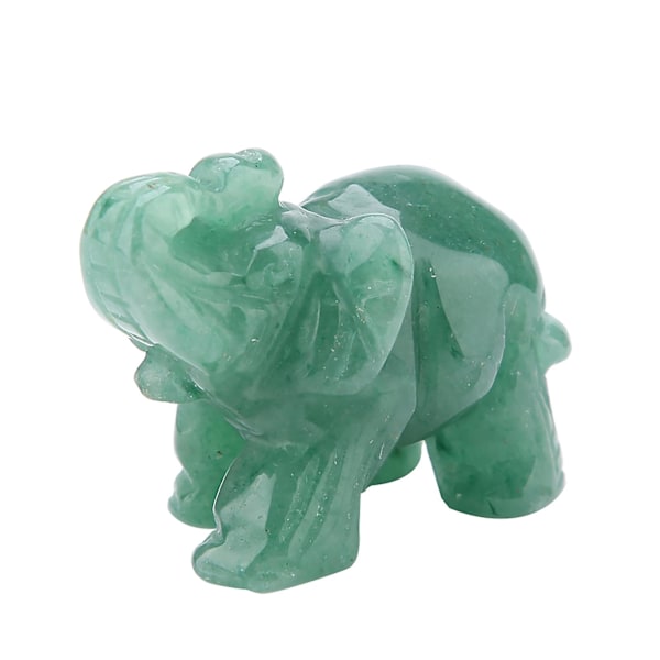 5 cm Luonnon Jade Kaiverrettu Elefantti Kristallihahmo Kodin Sisustus Esine (#03)