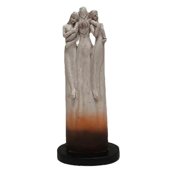 Tre Gudinner Omfavner Resin Statue Figur Hjemmepynt Skulptur Kunstdekorasjon