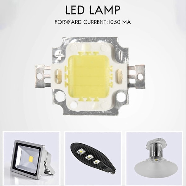 20 STK 10W LED Ren Hvid 1100LM LED Lampe SMD Chip lys Pære DC 9-12V