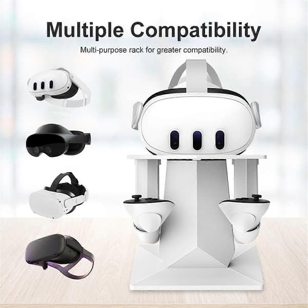 VR Stativ Display Holder og Kontroller for Meta Quest 3/Meta Quest Pro/Oculus Quest 2 Oppladbar Dis