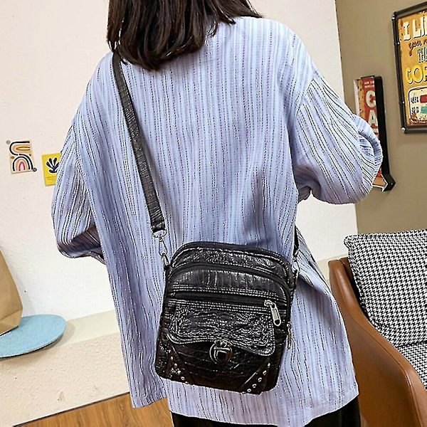 Damväska Soft Pu Axelväska Fe Casual Bags Nit Fash Dragkedja F