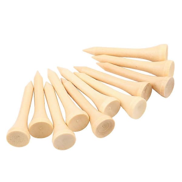 Miljøvennlige golftees i tre, 100 stk. 1 pakke (4,2 cm)