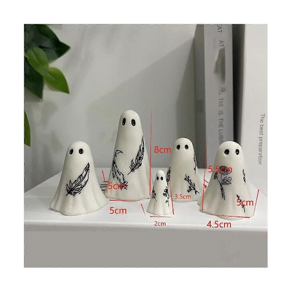 7 kpl Söpö Aave Koriste Mini Hartsi Aave Koti Halloween Hartsi Sisustus Karai Koristelu Tarvikkeet