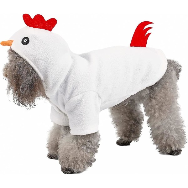 Roliga hundkycklingdräkter, halloween jul Thanksgiving husdjur Cosplay mantel klänning luvtröja varma kläder S