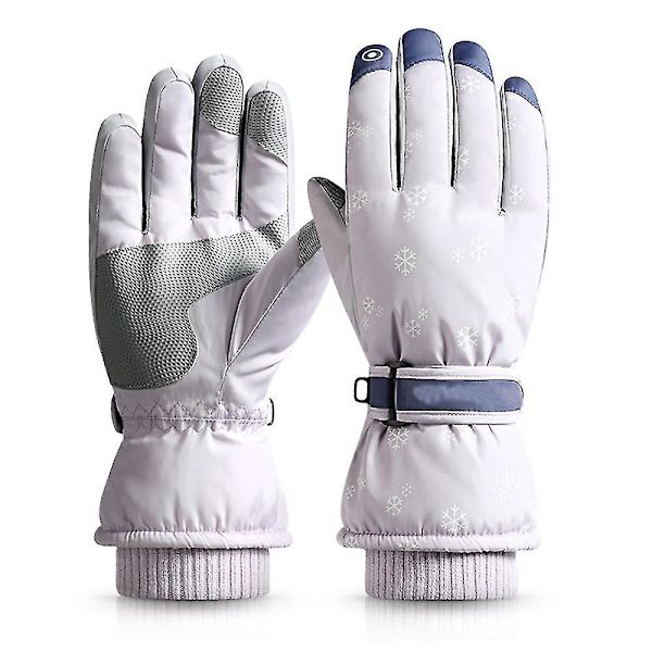 Snöhandskar Vattentäta vinterskidhandskar Varma neutrala handskar SK22Hibiscus Purple(Snowflake)