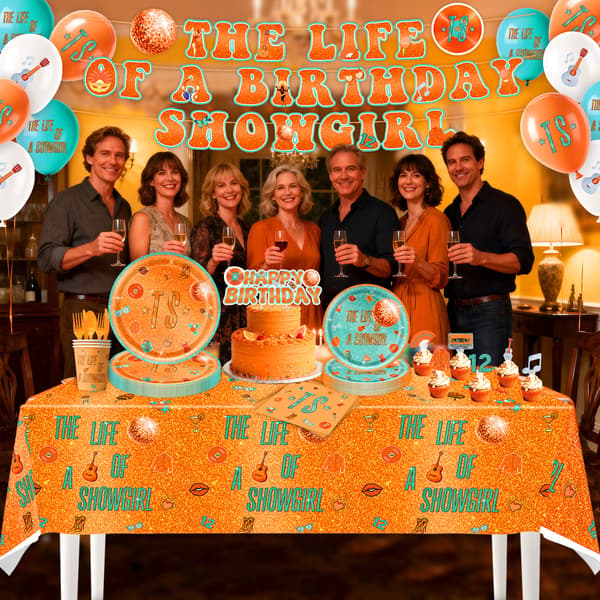 Nya Orange Taylor-Temafest Servis och Dekorationer 5-piece tableware set