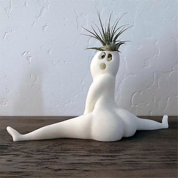 2 STK Sjov Stor Numse Spøgelse Plantekasse, Prank Gave Dekor Plantekasse Luftbregne Display Stand, Stor Numse Spøgelse