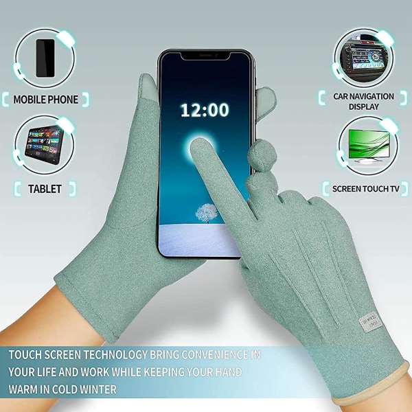 Kvinnor Vinter Touchscreen Handskar Tunna Mjuk Bekväm Varm Elastisk