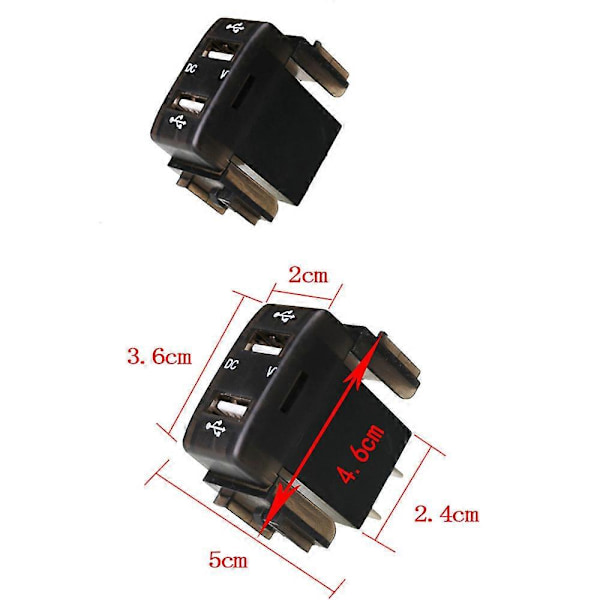 Passer til Nissan Sunny Sylphy bil USB-grensesnitt billader modifisert USB billader med spenningsmålerdisplay