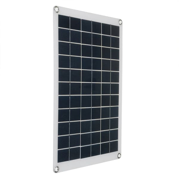 18W 18V Solpanel Batteriladdare Polykristallint kisel med 10A Laddningsregulator, Dubbel USB, DC
