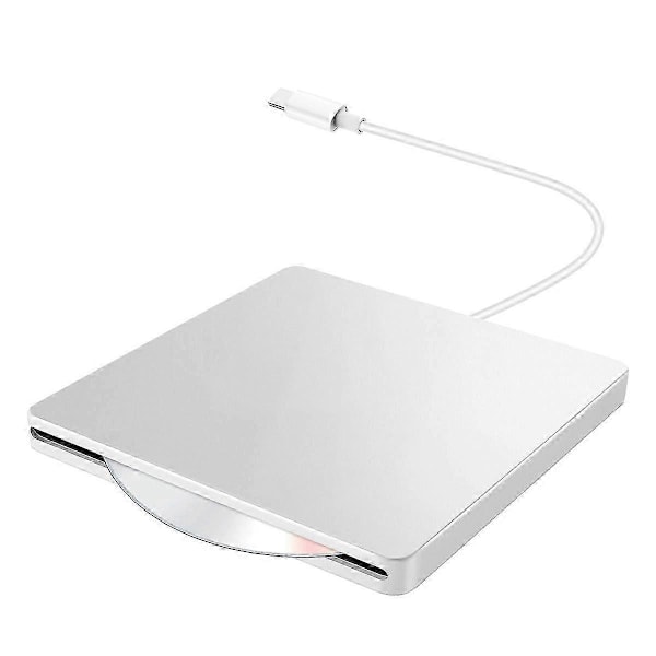 USB Ekstern CD/DVD-stasjon Type C Bærbar Stasjonsfri CD-filmspiller kompatibel med Laptop PC Windows Mac