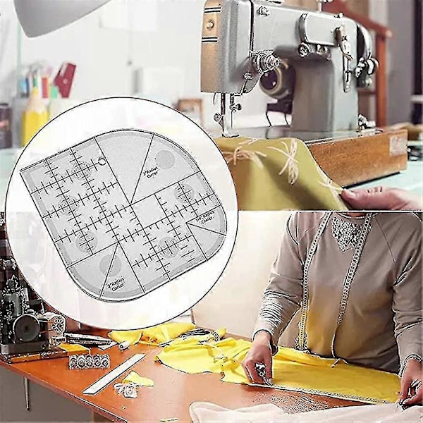 Xs Kaareva Kulma Leikkuri Viivoitin Akryyli DIY- käsityöt Patchwork Ompelemalla Malli