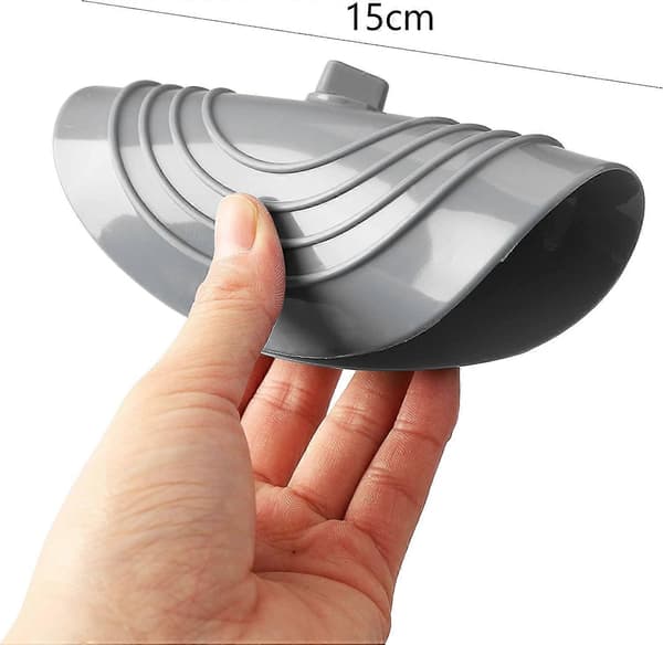 Silikon Badkarspropp, Universal Diskbänkspropp, 15 cm Avloppsproppskydd för Kök Badrum Tvättstugor (Grå)