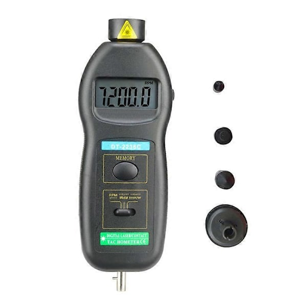 DT2236C Hastighedsdetektor Meter Laser Tachometer DT 2236C LED Digital Optisk Kontakt Tachometer Detekter