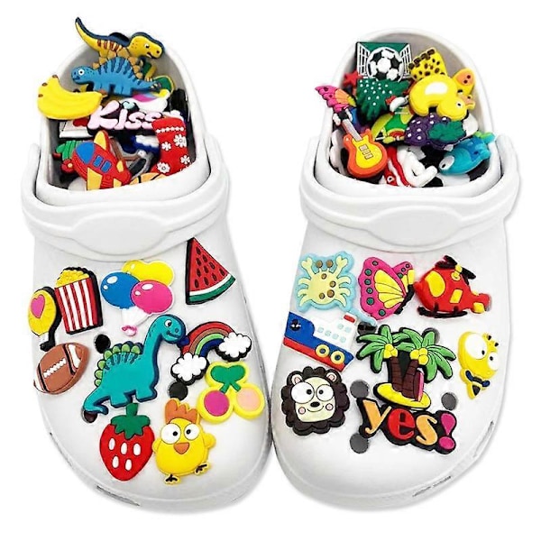100 stk. Sko Charms, Sko Charms til Sko Dekoration, Crocs Sko Charm, Fødselsdagsfest Gave