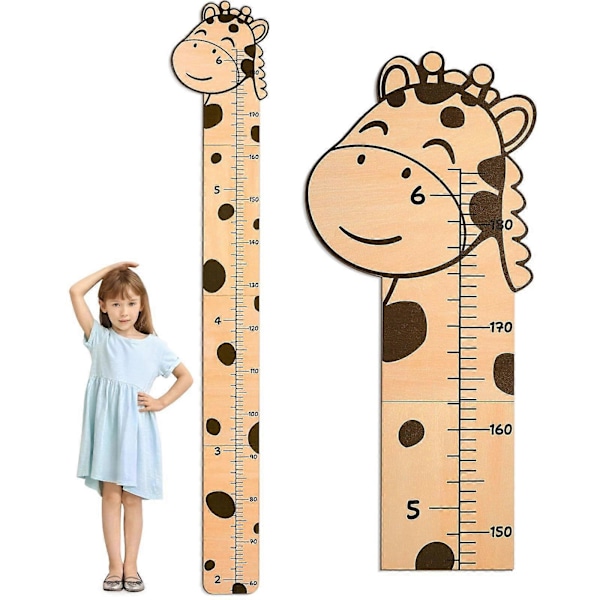Tecknad Giraff Väggdekal Höjd Diagram för Barnrum Dekoration Höjdmätning Linjal Dekal för Barnkammare och Hem