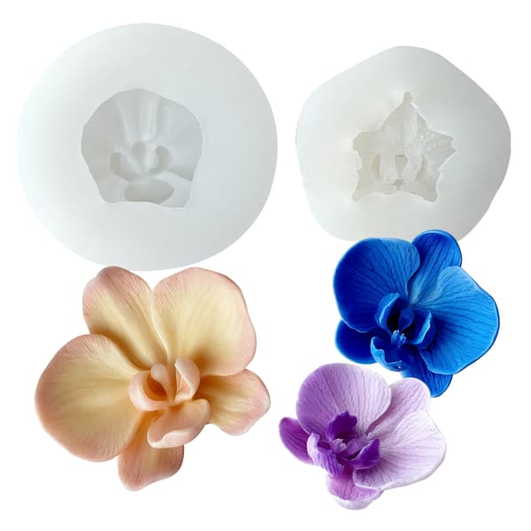 2-delt orkidéblomstform DIY 3D blomsterhåndværkssæt F446-1