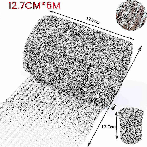 Trådnet Rustfrit Stål 12,7 Cm X 6 M Trådnet Finmasket Rustfrit Stålnet Tætmasket Til Pro