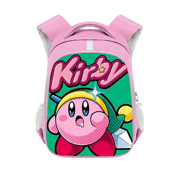 Kirby Barn Ryggsäck Pojkar Ryggsäck Tecknad Anime Studentbok Väska Barn Flickor Skolväska Barn Ryggsäck Födelsedagsfest Present Kirby-8