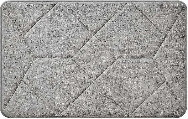 Skridsikker badeværelsesmåtte absorberende bademåtte til badeværelsesgulv (grå)