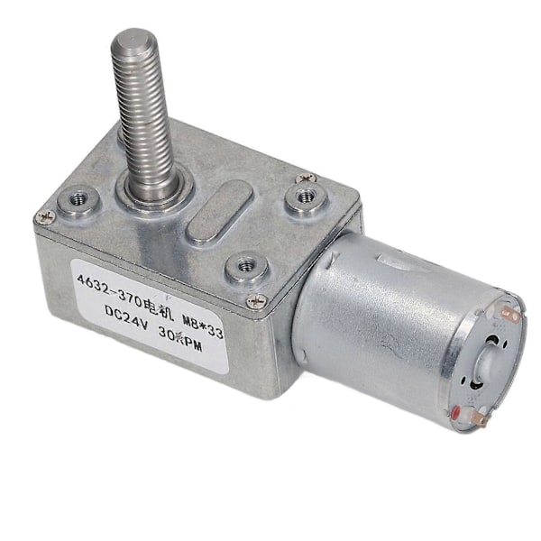 DC-vaihteistomoottori 24V Nopeuden vähennys 30RPM Turbiini Kierre M8x33mm Vaihteistomoottori yhteensopiva vinssin kanssa