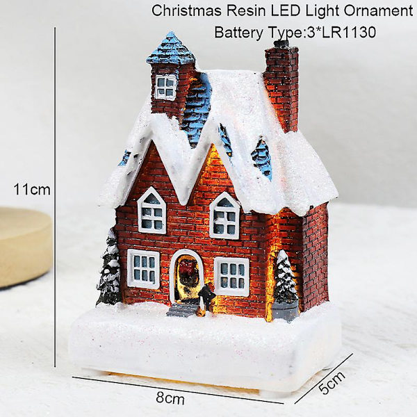 Snögubbe Santa Claus Luftballong Jul Led Ljus Ornament Jul Barn Gåvor Jul Hem Sovrum Dekoration Navidad Noel 2023-D-garland house