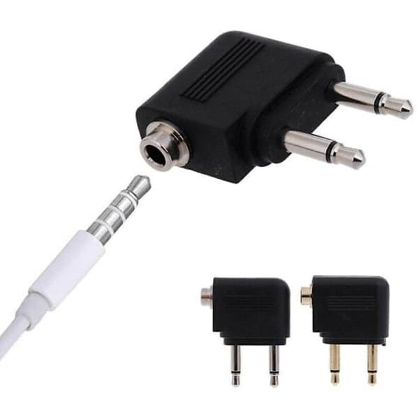Mono-adapter for flyhodetelefoner 2 x 3,5 mm