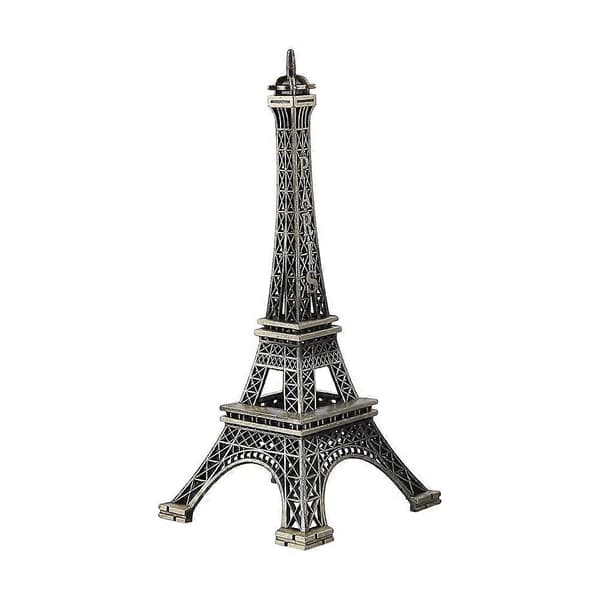Bronsfarget Paris Eiffeltårn Figur Statue Vintage Legeringsmodell Dekor