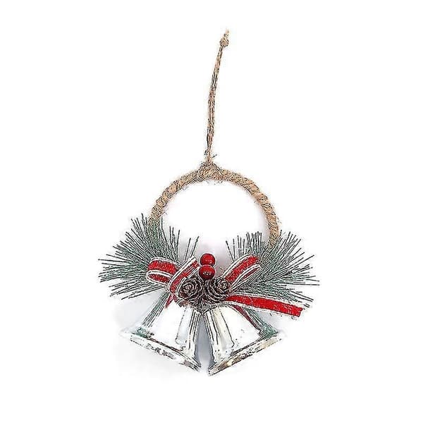 Julklockor Hängande Ornament Dörrkrans (silverfärgad) (3 st)