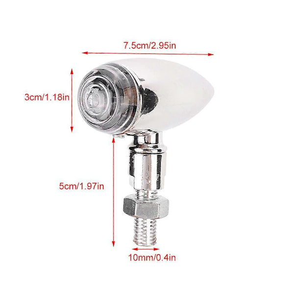 2 st Motorcykel Bullet Blinkers Indikatorlampa Passar Honda <br>(Svart Skal Gul Lins)