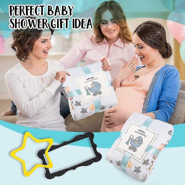 Baby Milestone Filt för Pojkar Flickor, Fleecefilt Djurtryckt Tillväxtfilt med 2 Filt Fotoramar-jie