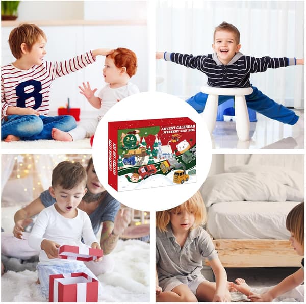 2025 Julekalender Blind Box Gave: Stressreduserende Bileke for Gutter og Jenter