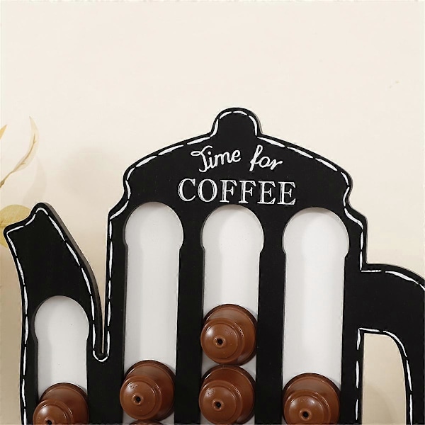 Kaffepose Opbevaring Kaffeposeholder Stor Kapacitet Kaffe Fløde Opbevaringsboks Træ Kaffepose Træ Ornamenter A