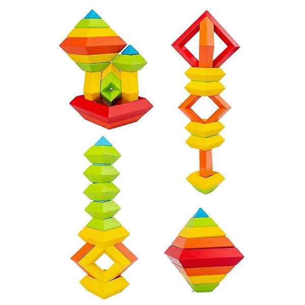 Brain Teaser Pussel Wisdom Pyramid Magic Tower Barnleksaker