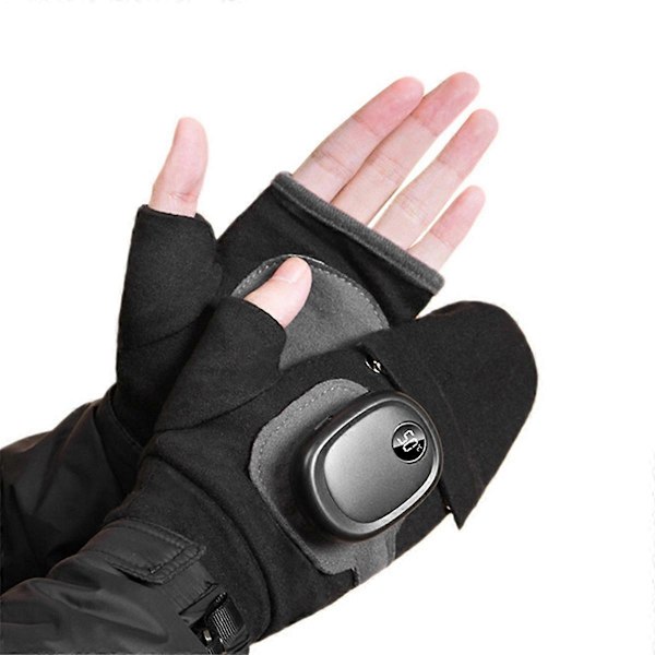 Oppvarmede Hansker, USB Oppladbare Håndvarmere Hansker, Vinter Fullfingerhansker for Kvinner Varme