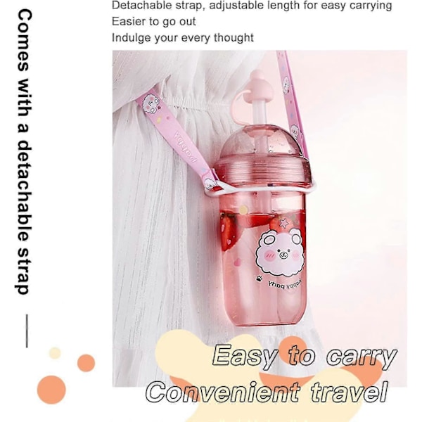 Bubble Tea Kopp, 560ml Gjenbrukbar Drikkekopp Med Lokk Og Sugerør For Smoothies, Milkshakes Og Juice, Flott For Hjem Og Kontor (lilla).