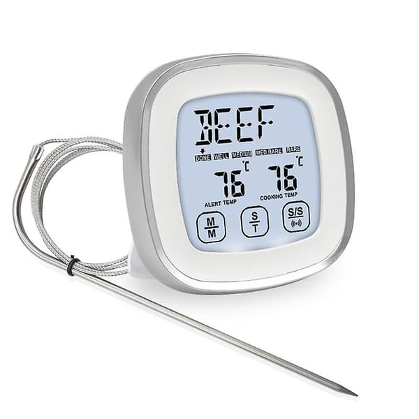 Bage Touch Screen Knap Med Timer Elektronisk Digitalt Madtermometer