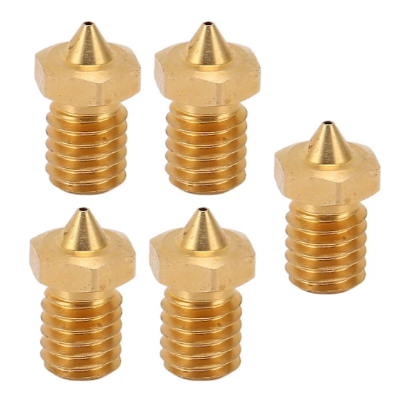 5st CHT V6 3D-skrivarmunstycke 3 Håls Högflödes Skrivarextruder Mässingsmunstycken för 1,75mm PLA ABS TPU PA Material 0,6mm