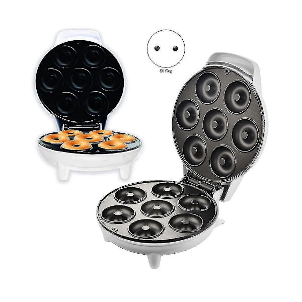 Mini Donuts Maskin 220v Donut Maker Maskin Gör-det-själv Hemanvändning Mini Maker Vit Eu-kontakt