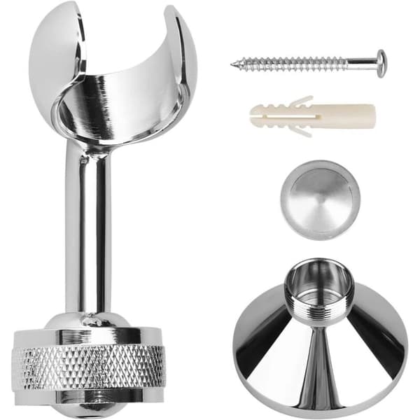 Justerbar forkrommet dusjhodeholder for standard dusjslange