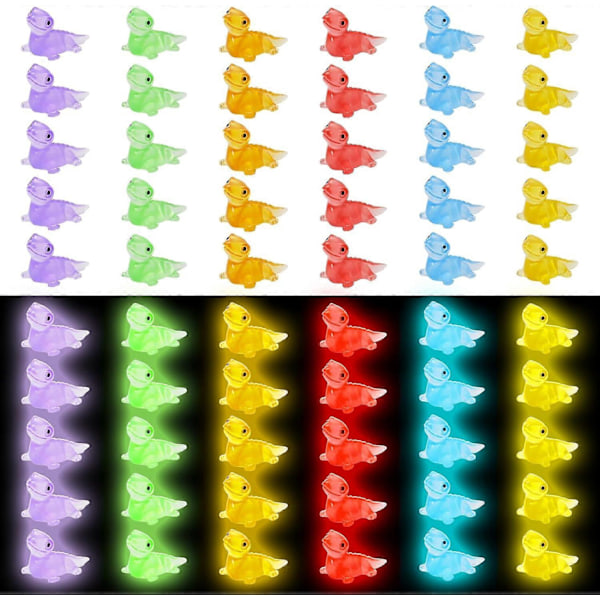 60 kpl Luminoivat Mini Hartsi Liskoja, Miniatyyri Lisko Hahmoja Hohtavat Pimeässä, Mini Lisko Hahmo Satutarha Mikro Maisema Dekor