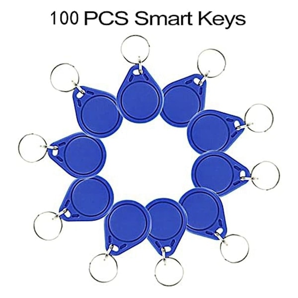 100 kpl uudelleenkirjoitettavia UID-älyavaimia, Mi- 1K S50 RFID-korttimerkkejä NFC-tunnisteiden kopiointiavaimia kulunvalvontaan