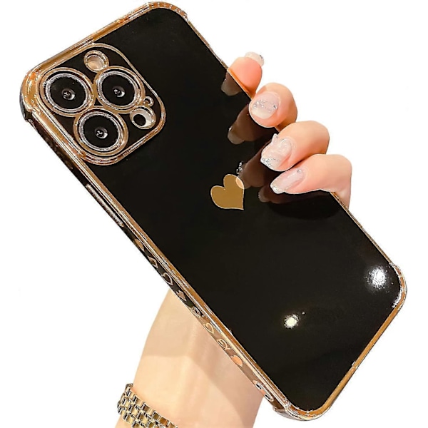 Kompatibelt med iPhone 13 Pro Max Skal med Kameraskydd Svart